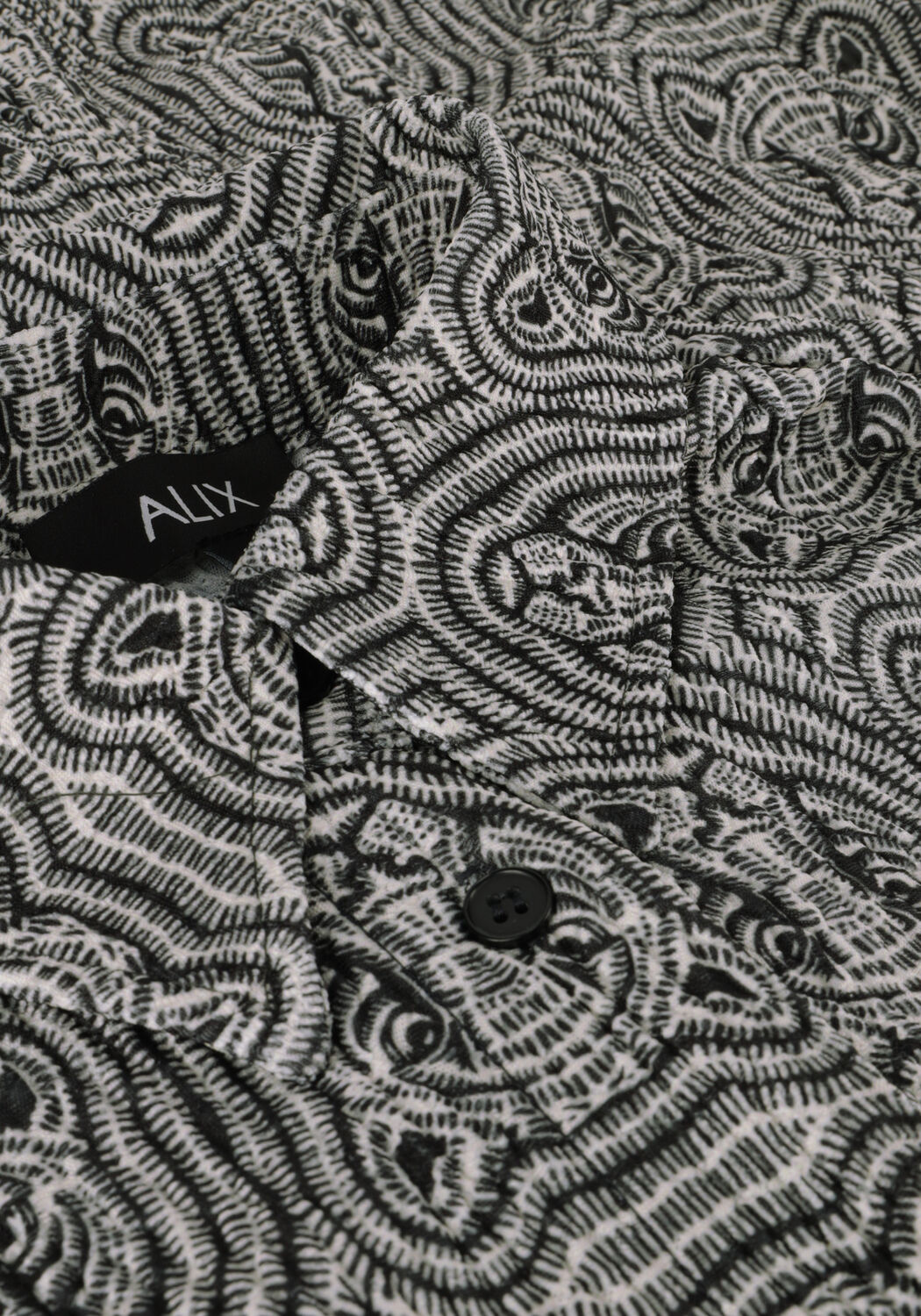 ALIX THE LABEL LADIES KNITTED LEOPARD CRINKLE BLOUSE Blouses en noir - large