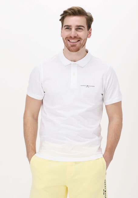 TOMMY HILFIGER Polo CLEAN JERSEY SLIM POLO en blanc - large