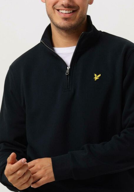 LYLE & SCOTT Pull QUARTER ZIP SWEAT Bleu foncé - large