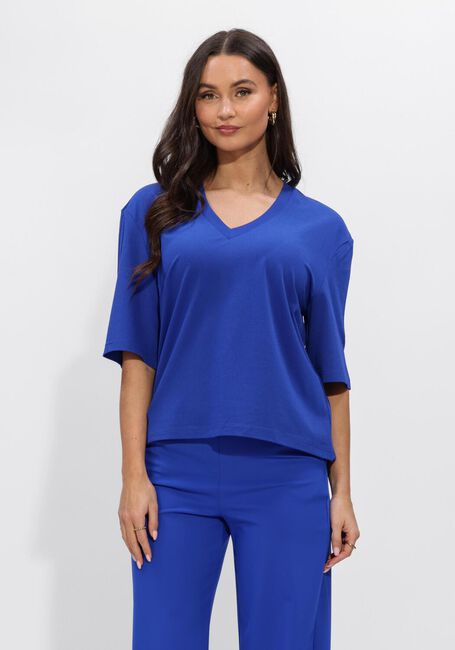 STUDIO ANNELOES Haut Fiore vneck t-shirt Cobalt - large