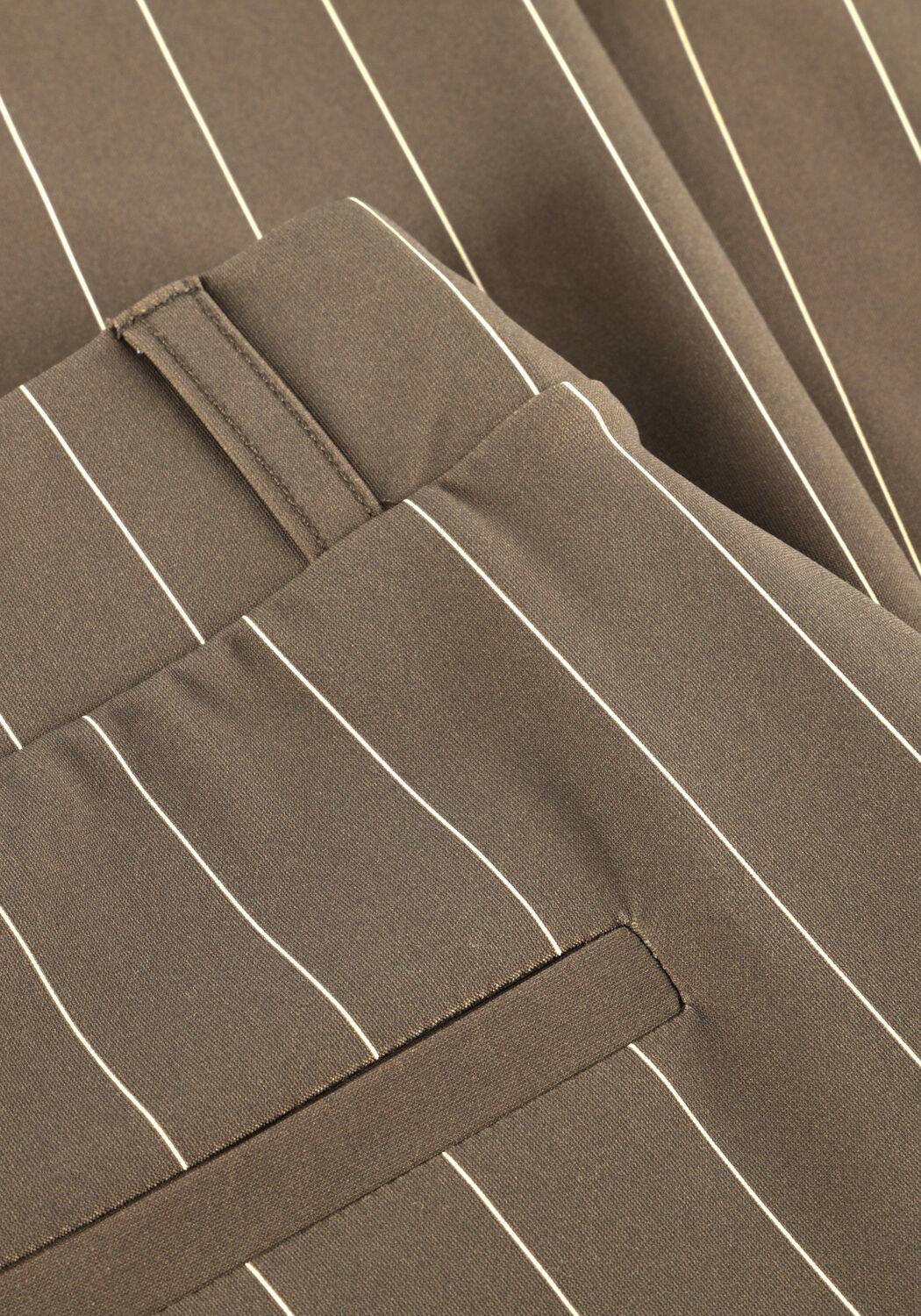 STUDIO ANNELOES Pantalon large Marilon stripe trousers Kaki - large