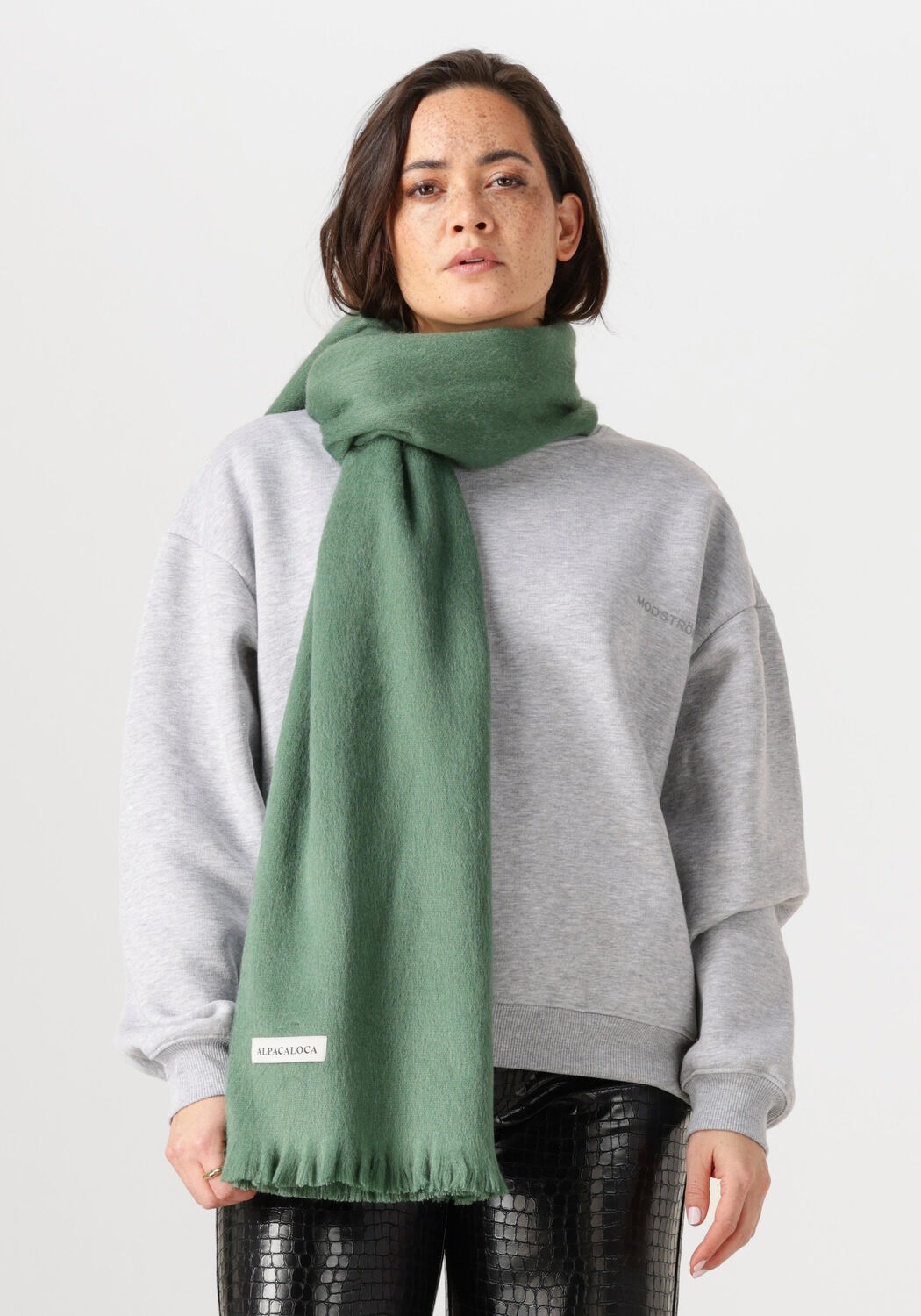 ALPACA LOCA 606 SCARF Foulard en vert