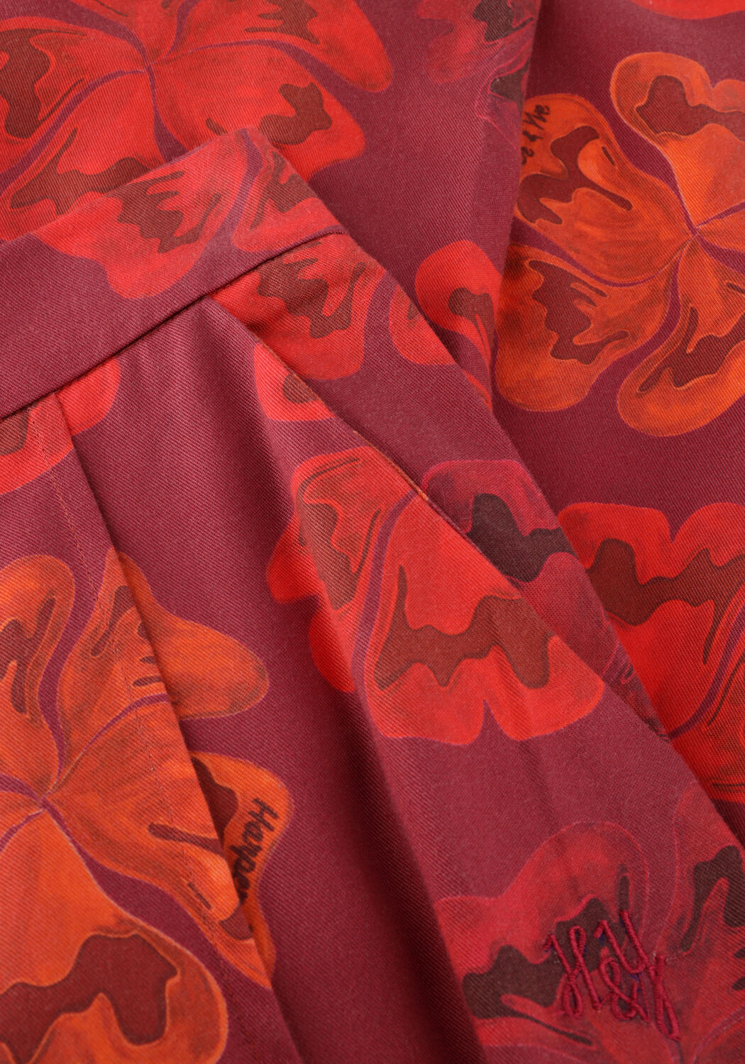 Bordeaux HARPER & YVE Wijde broek HOLLY-PA 100 - large