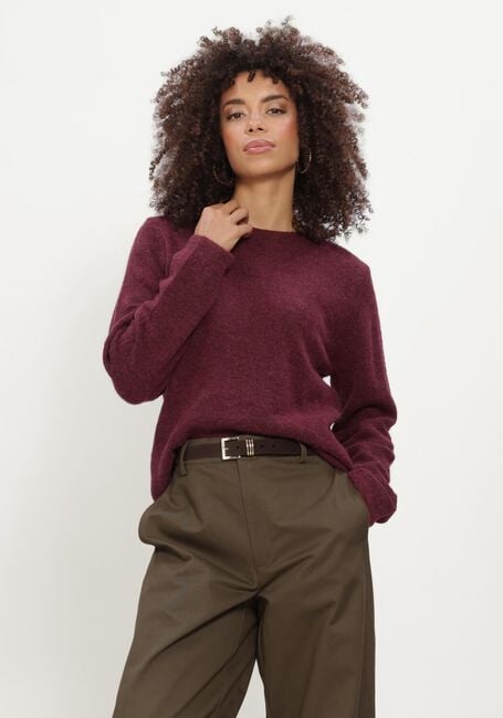 Bordeaux SELECTED WOMEN Trui SLWLULU NEW LS KNIT O-NECK - large