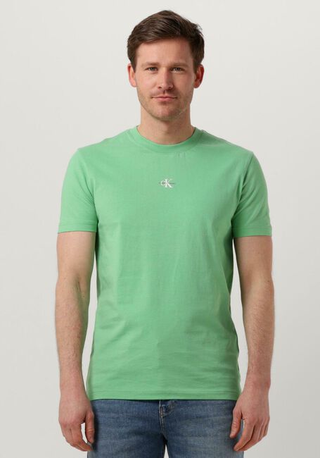 CALVIN KLEIN T-shirt MICRO MONOLGO TEE en vert - large