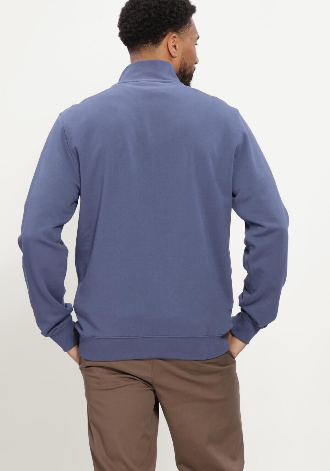 LYLE & SCOTT Pull SUPERFINE QUARTER ZIP SWEATSHIRT en bleu - large