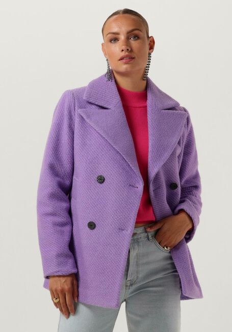 Y.A.S. Manteau YASINFERNO WOOLMIX JACKET en violet - large