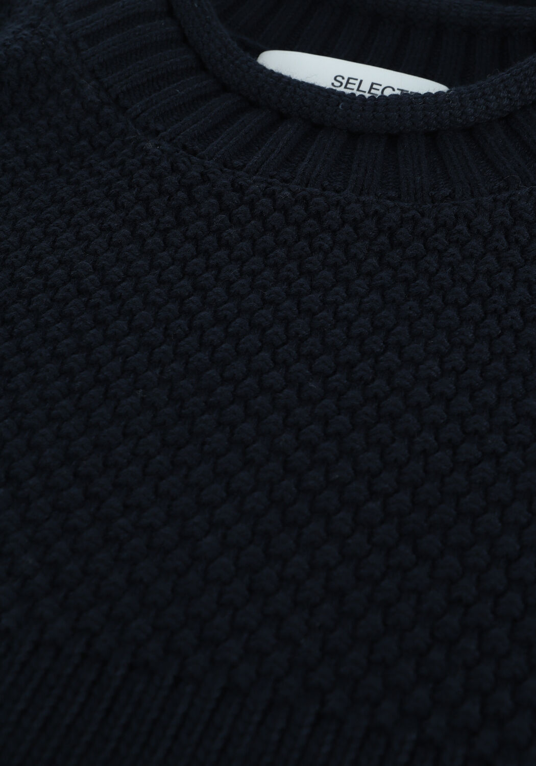 SELECTED MEN Pull SLHMALIK LS KNIT ROLL HIGHNECK en bleu - large