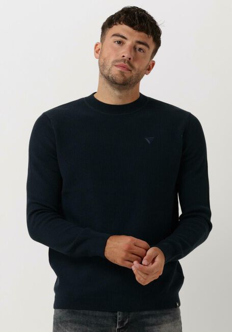 PUREWHITE Pull CREWNECK WITH TRAINGLE BADGE ON CHEST Bleu foncé - large