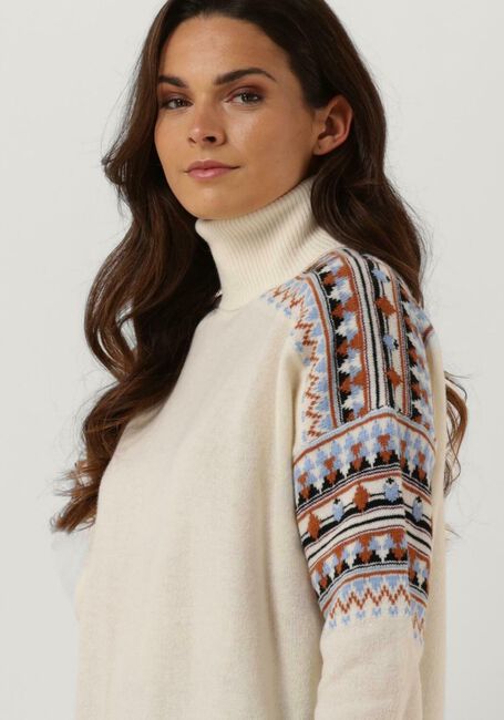 SCOTCH & SODA Col roulé FAIR ISLE ROLL NECK WOOL-BLEND PULLOVER Blanc - large