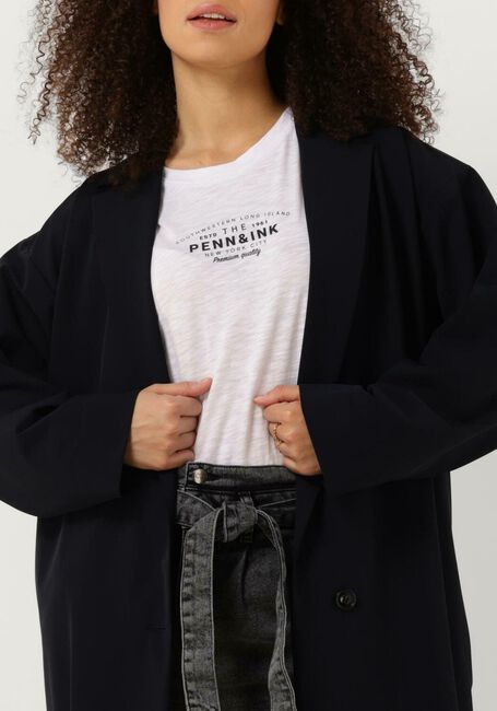 PENN & INK Manteau S23N139 Bleu foncé - large