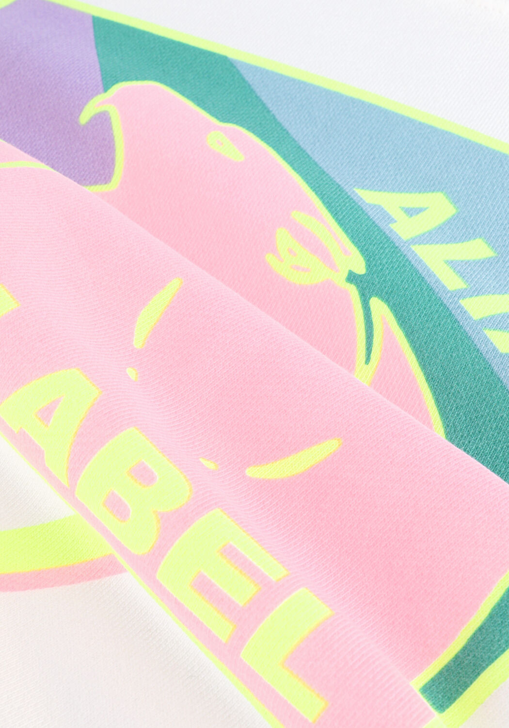 Witte ALIX THE LABEL T-shirt PASTEL PANTHER SWEATER - large