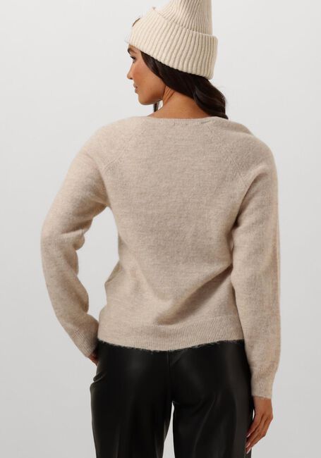 SELECTED FEMME Pull SLFLULU NEW LS KNIT V-NECK B NOOS en beige - large