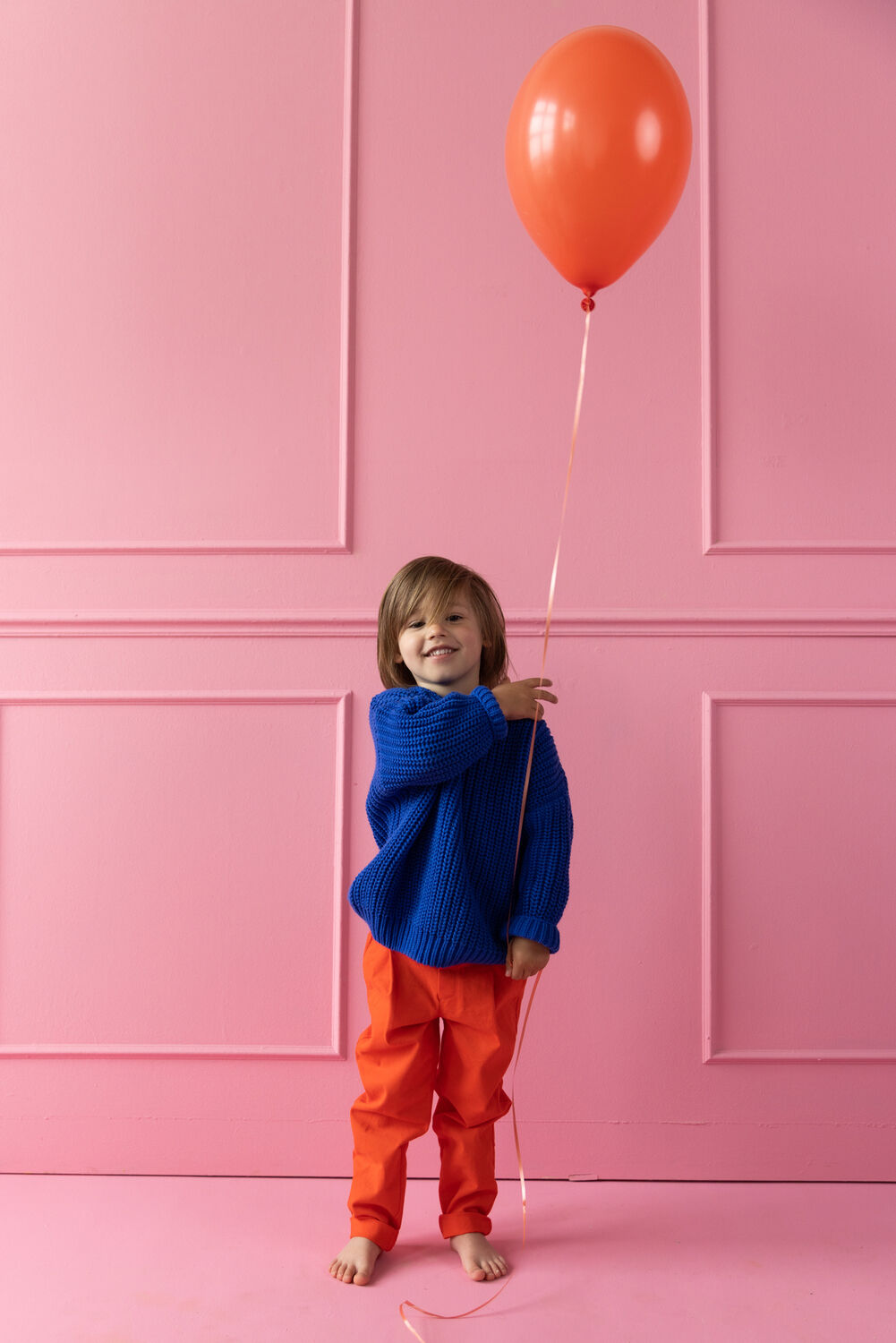 YUKI KIDSWEAR Pull CHUNKY KNITTED SWEATER en bleu - large