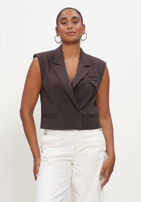 COPENHAGEN MUSE Gilet CMTAILOR-SHORT-WAISTCOAT en marron - large