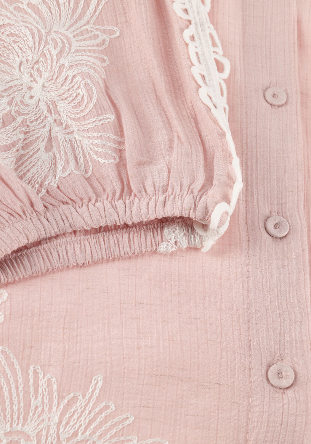 JANSEN AMSTERDAM RAELLA BLOUSE AE 701 3/4 SLEEVE EMBROIDERY Blouses Rose clair - large