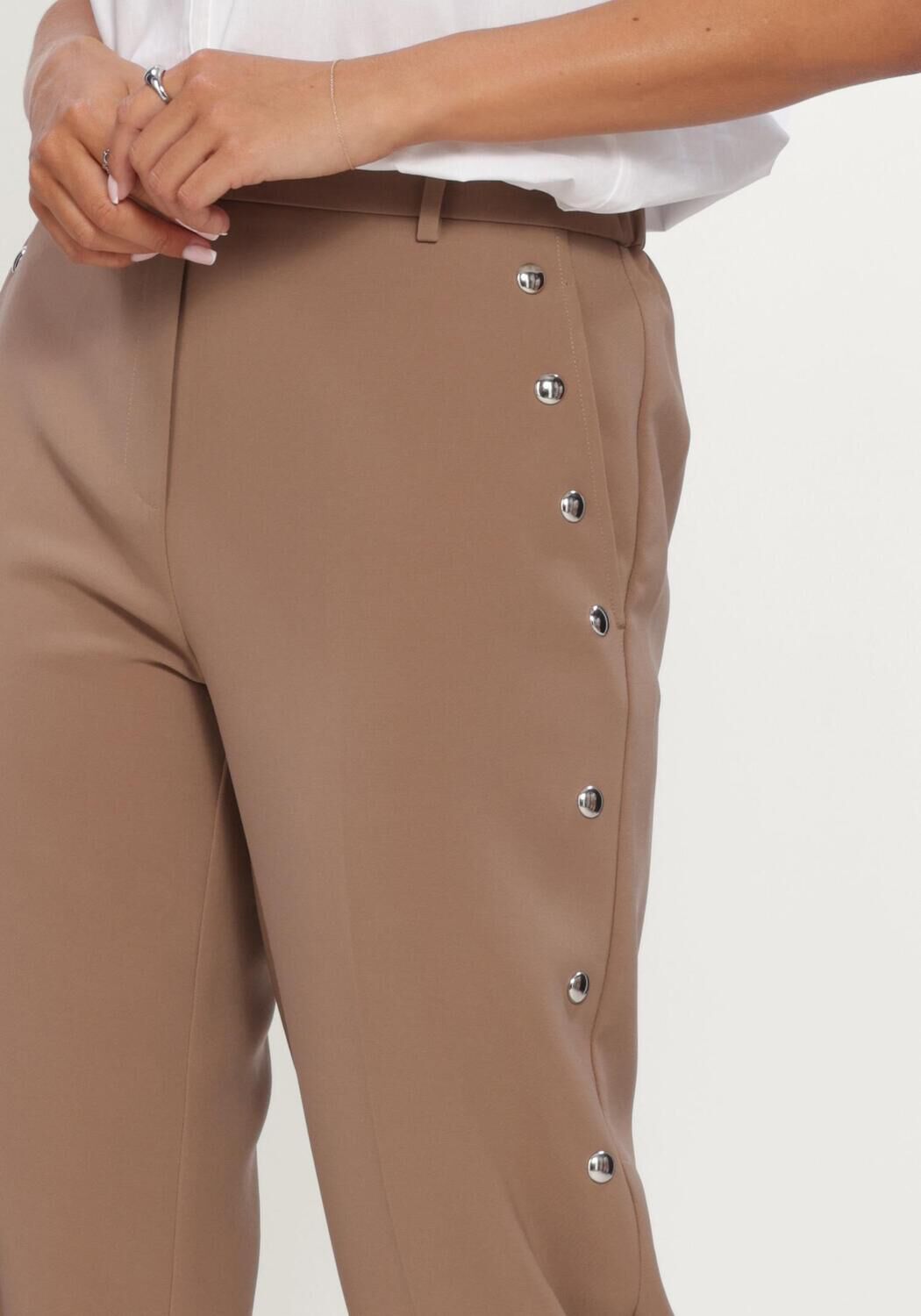DANTE6 VEY STUDDED SMART PANTS Pantalons en marron - large