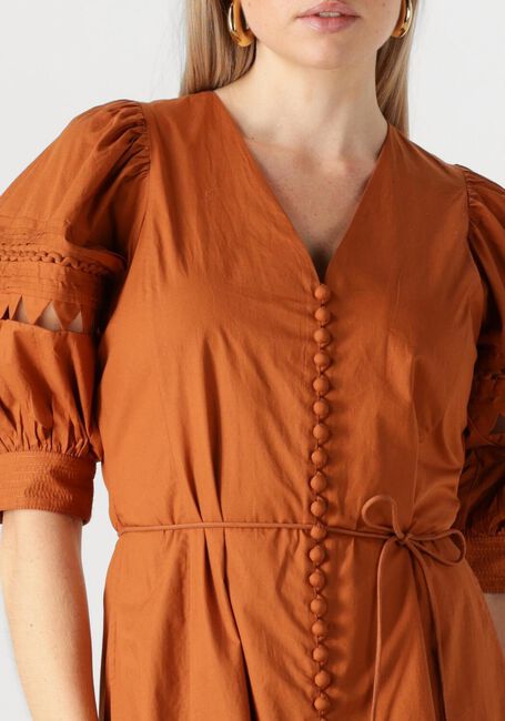 SCARLETT POPPIES Robe midi FLEURETTA MIDI DRESS en marron - large