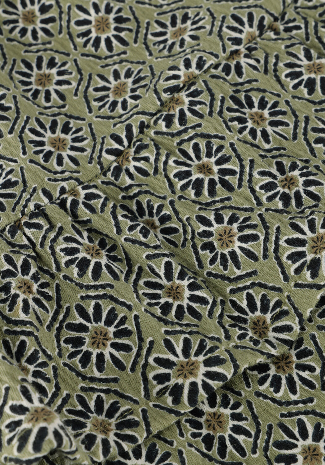 Groene DAILY7 Mini jurk DRESS LONGSLEEVE FLOWER - large