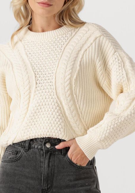 Creme ROUGE EDIT Trui ROUMICALA LS O-NECK KNIT - large