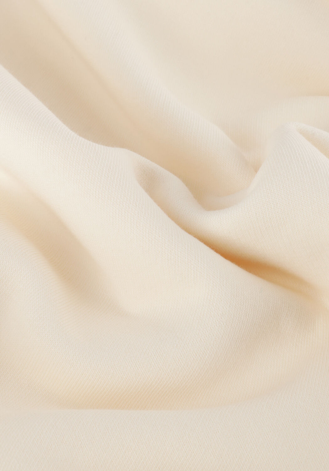 Ecru PUREWHITE Sweater HOODIE WITH FLOCK PRINT - large