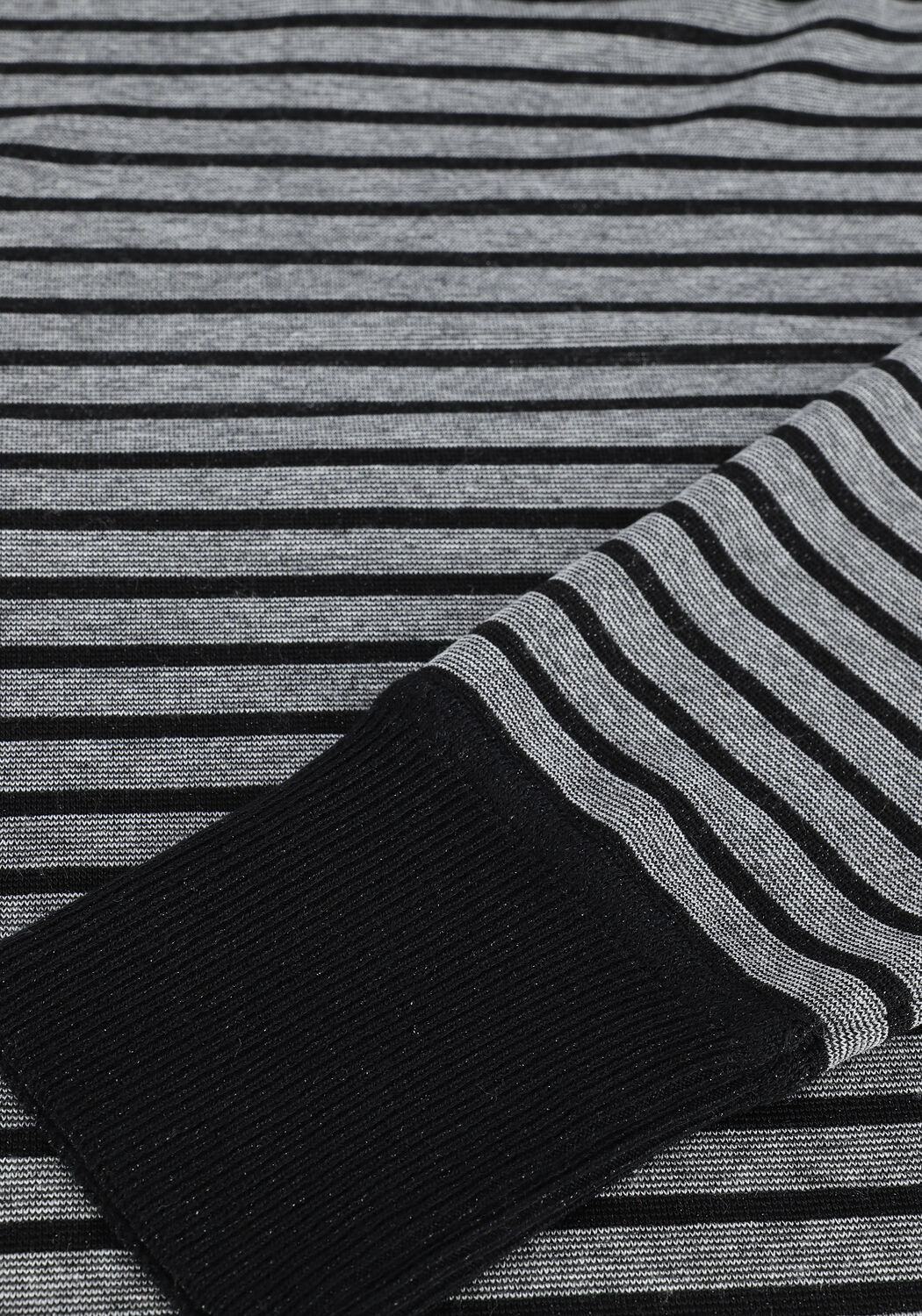 Zwarte MOS MOSH Top CASIO LS-STRIPE ROLLNECK - large