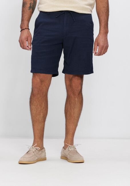 SELECTED MEN Pantalon courte SLHREGULAR-BRODY LINEN BLD SHORTS NOOS Bleu fonc&eacute; - large