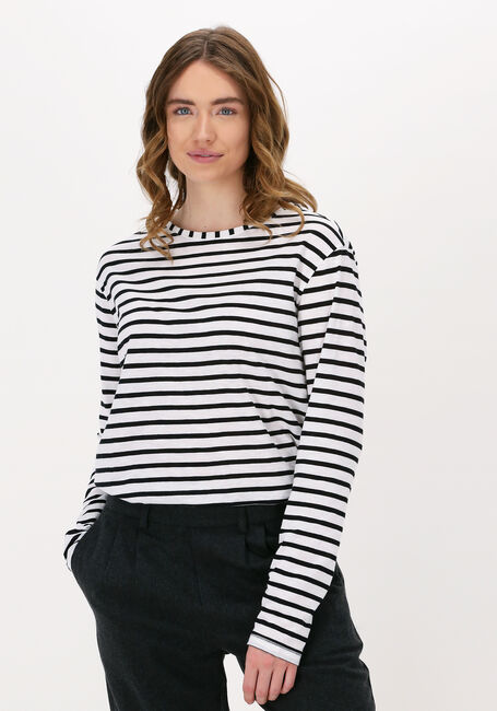 Gebroken wit 10DAYS Top LONGSLEEVE TEE STRIPES Gebroken wit 10DAYS Top LONGSLEEVE TEE STRIPES - large
