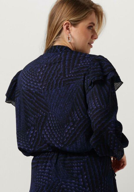 Donkerblauwe ALIX THE LABEL  GRAPHIC RAFFLE BLOUSE - large