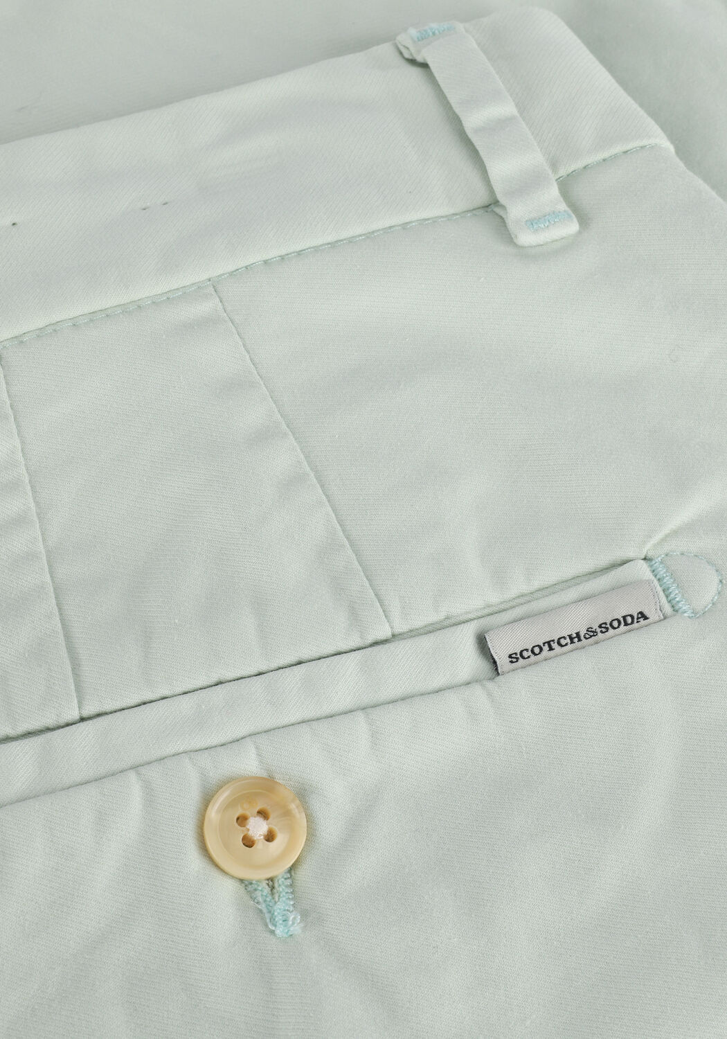 Mint SCOTCH & SODA Korte broek STUART GARMENT-DYED PIMA COTTON-BLEND SHORT - large