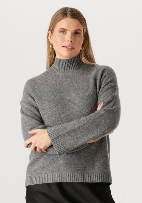 SELECTED WOMEN Pull SLFCILLE CASHMERE BLEND HIGH  NECK NOOS en gris - large