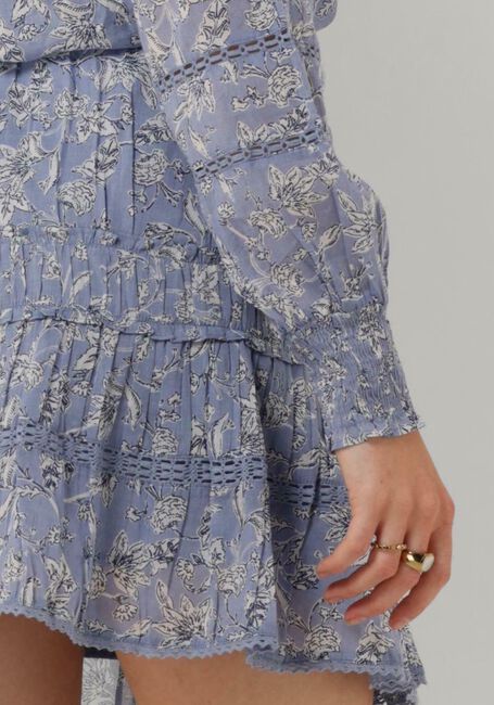 NEO NOIR Mini-jupe COSY S STENCIL FLOWER SKIRT en bleu - large