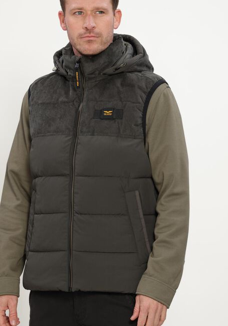 PME LEGEND Veste sans manches BODYWARMER GOBBLER BW MIX FABRIC Vert fonc&eacute; - large