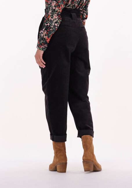 Zwarte SCOTCH & SODA Pantalon DAISY - HIGH RISE STRAIGHT LEG PAPERBAG TROUSERS - large