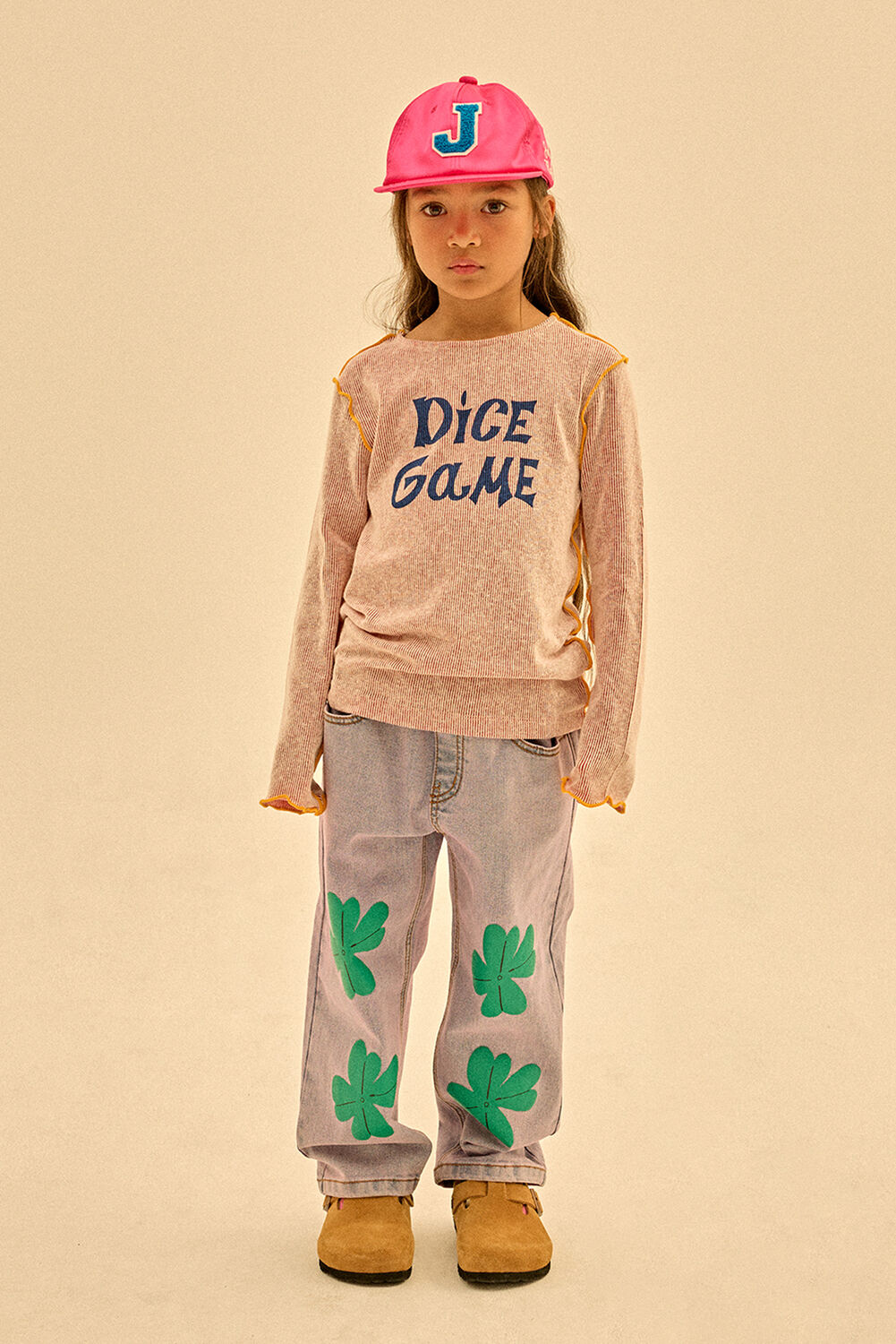 Jelly Mallow Wide jeans LUCKY CLOVER DENIM PANTS Bleu clair - large