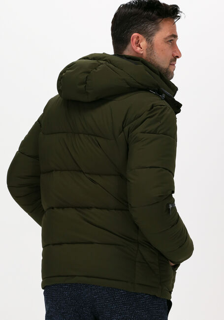 Groene SCOTCH & SODA Gewatteerde jas 163250 - HOODED WATER-REPELLEN - large