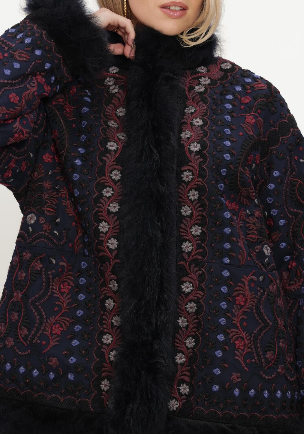ANTIK BATIK Manteau en fausse fourrure IVAN JACKET en multicolore - large