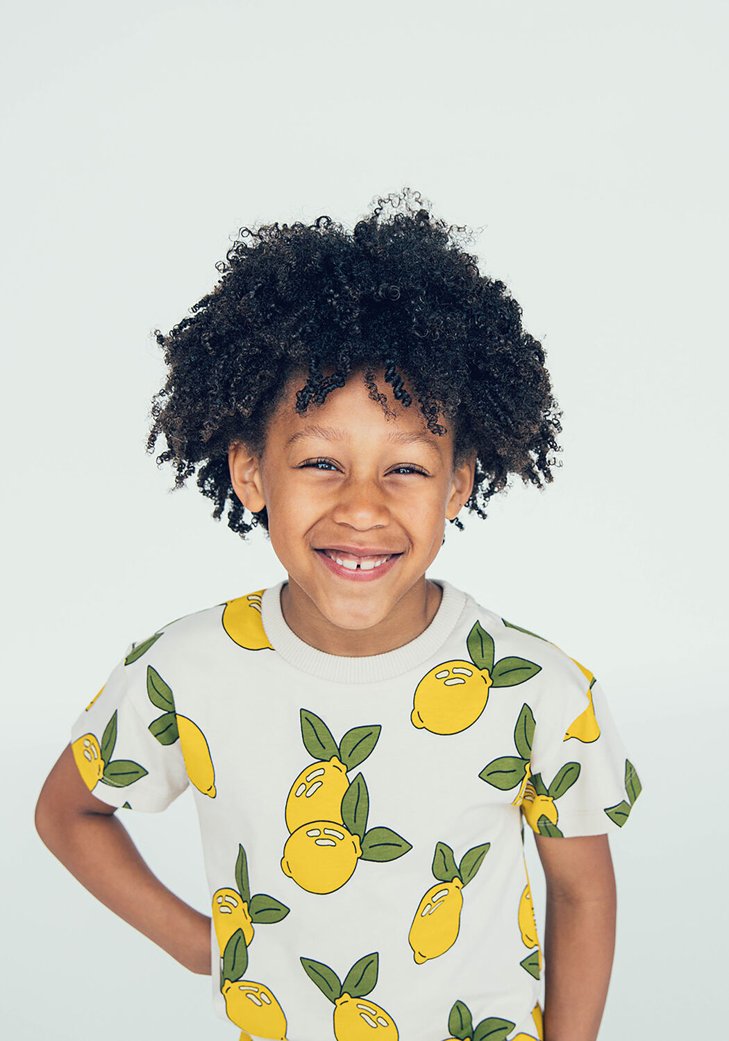 CARLIJNQ T-shirt LEMON - CREWNECK T-SHIRT Blanc - large