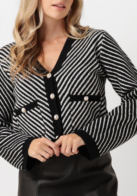 Y.A.S. Gilet YASCHARLA LS SEQUIN KNIT CARDIGAN en noir - large
