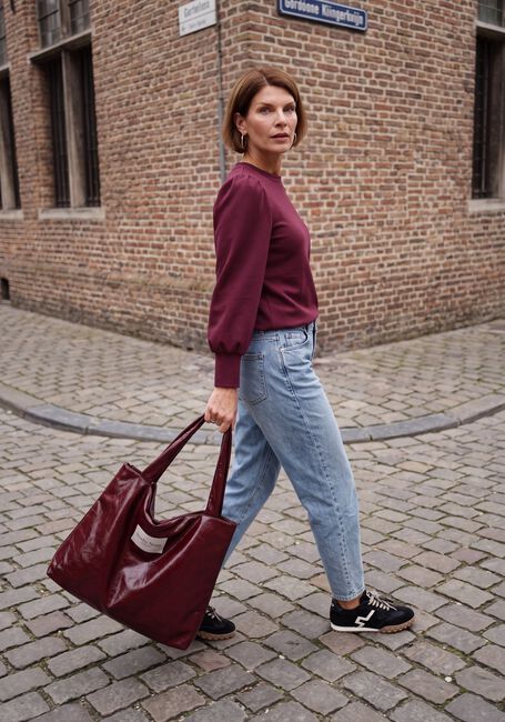 OBJECT Pull OBJANDREA RE L/S O-NECK TOP Bordeaux - large