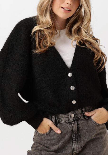 CO'COUTURE Gilet CORELIE BUTTON KNIT en noir - large