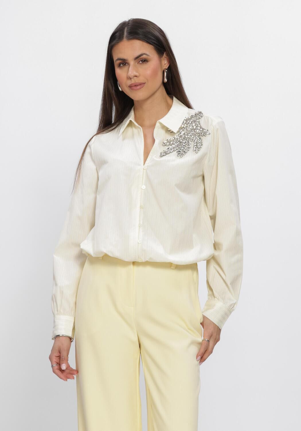 FREEBIRD WV-COT-STRIPE-26-1 Blouses en jaune - large