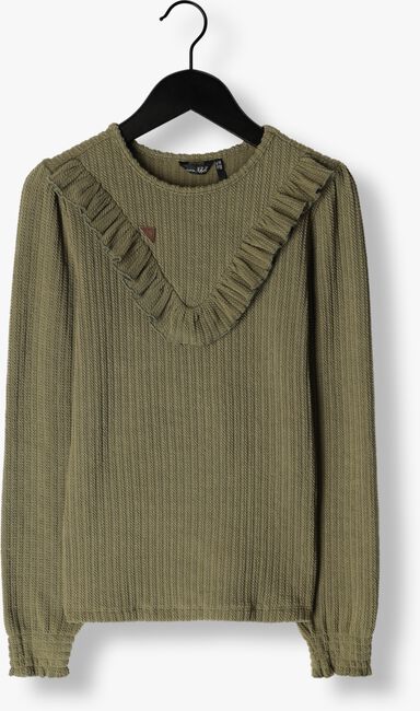 NOBELL  KOBO GIRLS CABLE JERSEY TSHIRT L/SL OLIVE GREEN Olive - large