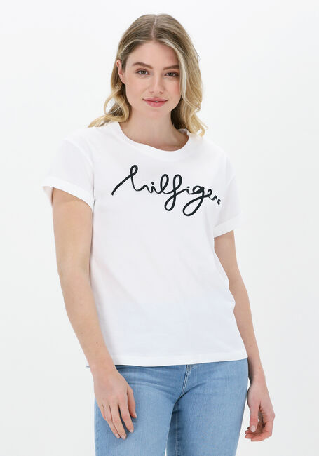 TOMMY HILFIGER T-shirt RLX HILFIGER SCRIPT C-NK en blanc - large