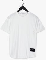 CALVIN KLEIN T-shirt BADGE TURN UP SLEEVE en blanc