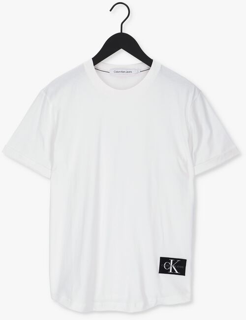 CALVIN KLEIN T-shirt BADGE TURN UP SLEEVE en blanc - large