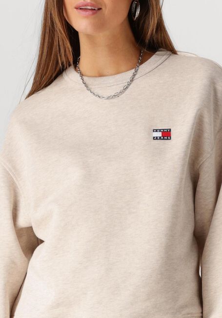 Beige TOMMY JEANS Trui TJW BXY BADGE CREW - large