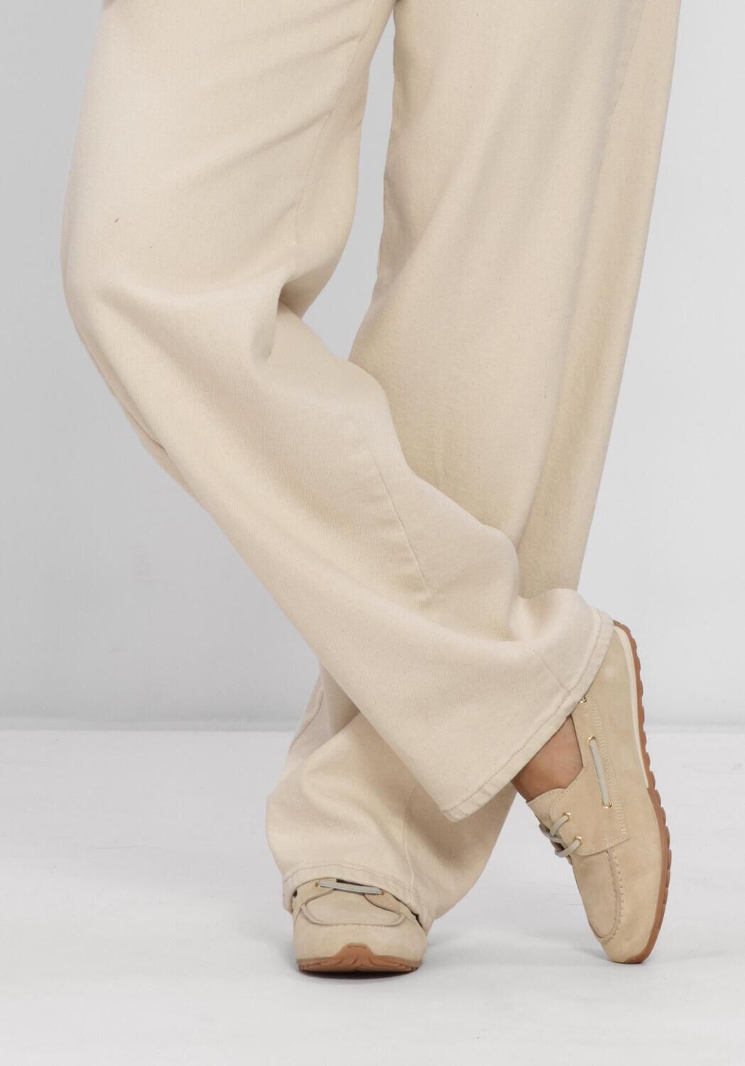 Beige FRED DE LA BRETONIERE Mocassins UTA MOCCA - large