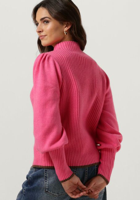 CO'COUTURE Pull ROW PUFF RIB KNIT en rose - large