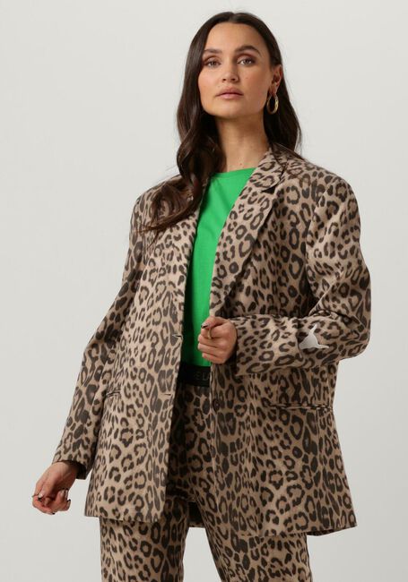 ALIX THE LABEL Blazer LADIES WOVEN ANIMAL SUIT BLAZER en marron - large